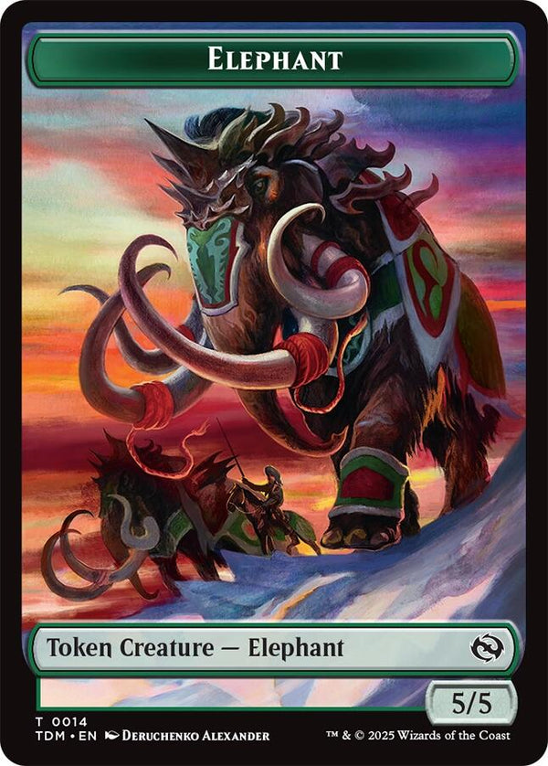 Elephant // Treasure Double - Sided Token [TDM - 14 // 16] - Cartes Sportives Rive Sud