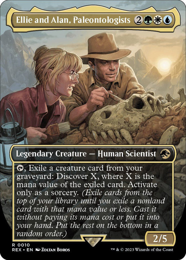Ellie and Alan, Paleontologists (Borderless) [REX - 10] - Cartes Sportives Rive Sud