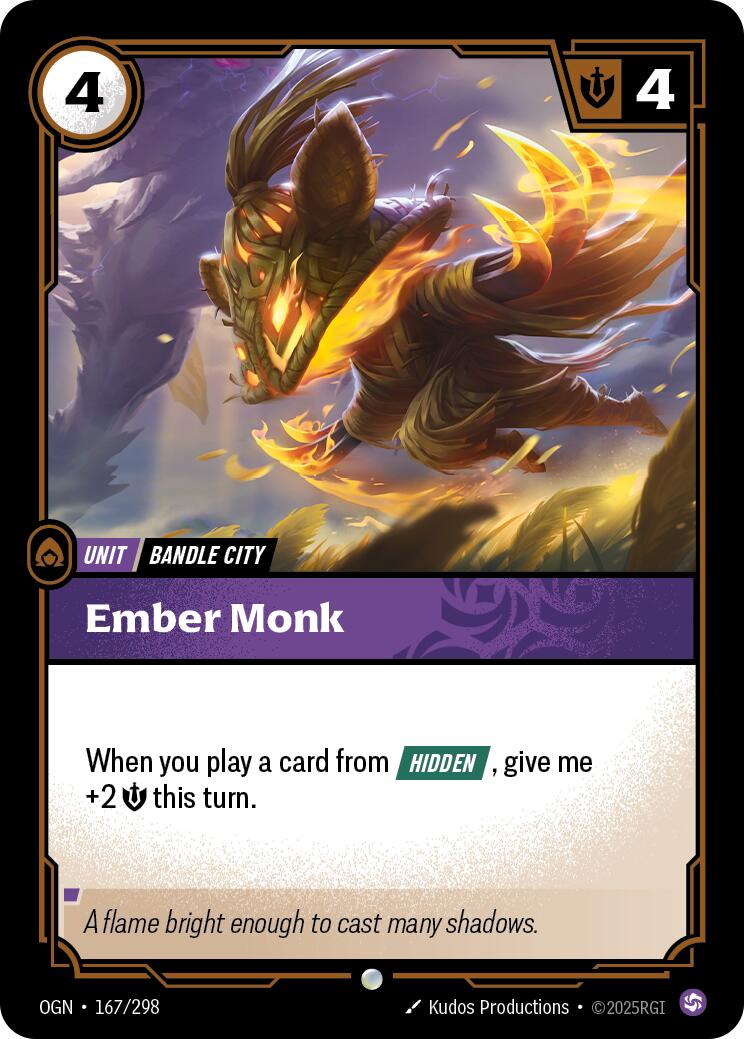Ember Monk [OGN - 167/298] - Cartes Sportives Rive Sud