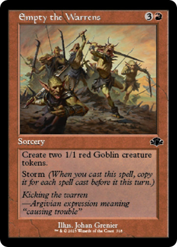Empty the Warrens (Retro Frame) [DMR - 318] - Cartes Sportives Rive Sud