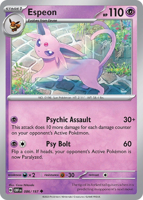 Espeon [OBF - 086/197] - Cartes Sportives Rive Sud