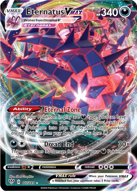 Eternatus VMAX [SWSH03 - 117/189] - Cartes Sportives Rive Sud