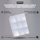 Evoretro 9 Pocket Binder Pages for Trading Cards 100 Pack - Cartes Sportives Rive Sud