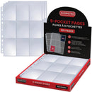 Evoretro 9 Pocket Binder Pages for Trading Cards 100 Pack - Cartes Sportives Rive Sud