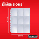 Evoretro 9 Pocket Binder Pages for Trading Cards 100 Pack - Cartes Sportives Rive Sud