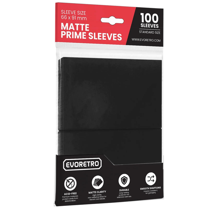 Evoretro Matte Card Sleeves Standard Size 66 x 91 mm 100 Pack - Cartes Sportives Rive Sud