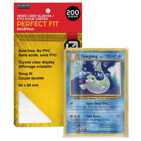 Evoretro Perfect Fit Protective Card Sleeves for Pokemon Game and Trading Cards - Cartes Sportives Rive Sud