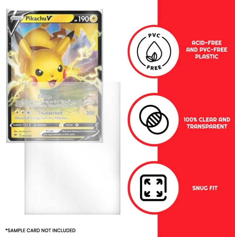 Evoretro Perfect Fit Protective Card Sleeves for Pokemon Game and Trading Cards - Cartes Sportives Rive Sud