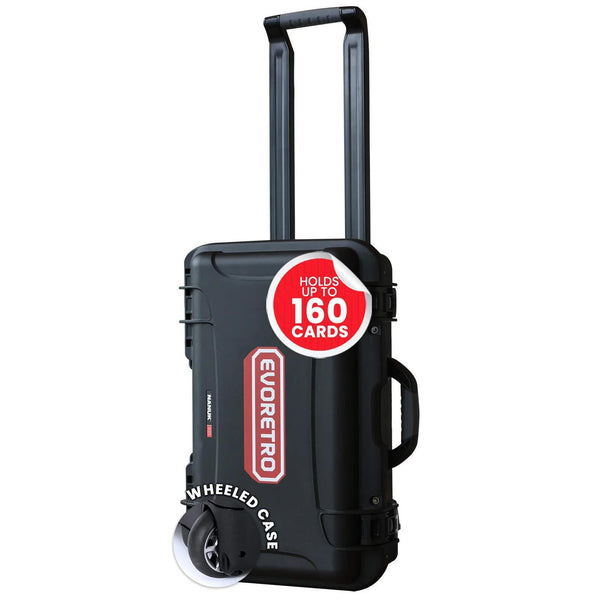 EVORETRO Waterproof Wheeled Card Case Holds 160 Graded Slabs - Cartes Sportives Rive Sud