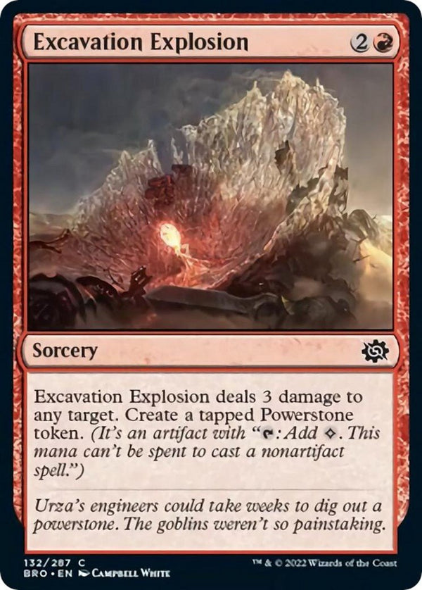 Excavation Explosion [BRO - 132] - Cartes Sportives Rive Sud