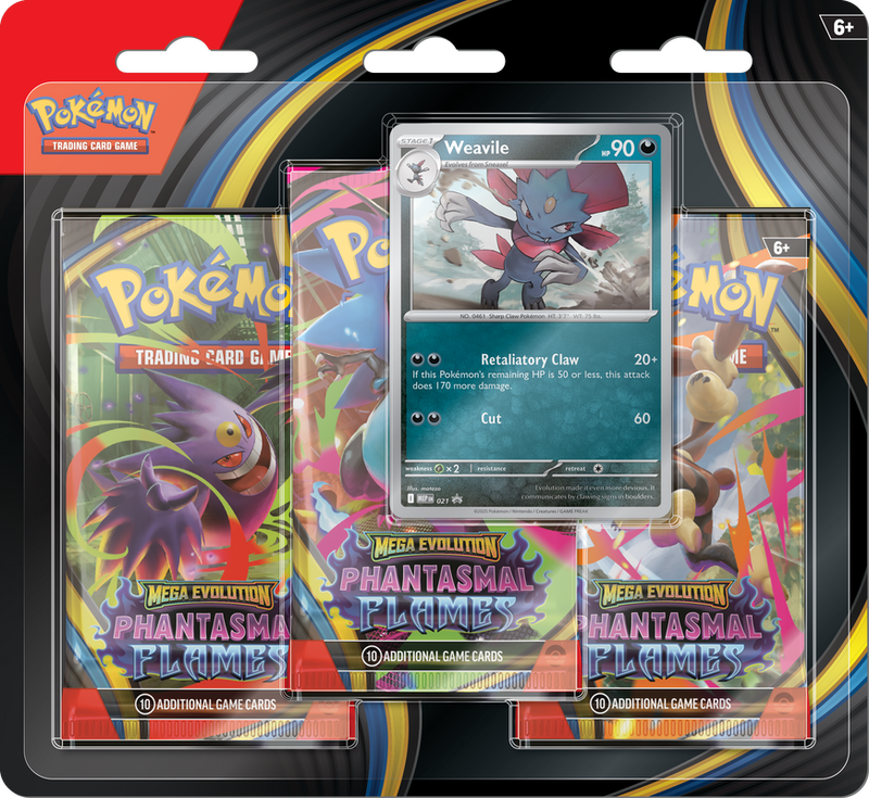 Pokemon ME02 Phantasmal Flames 3PK Blister (Pre-Order)