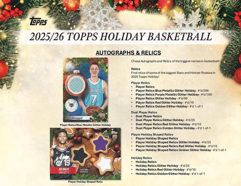 2025-26 Topps Basketball Holiday Basketball Mega Box