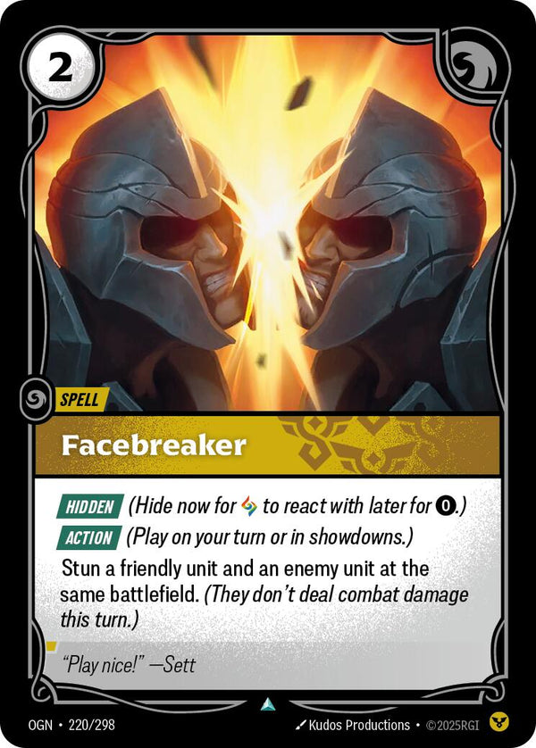 Facebreaker [OGN - 220/298] - Cartes Sportives Rive Sud
