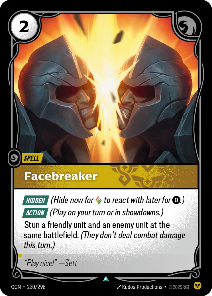Facebreaker [OGN - 220/298] - Cartes Sportives Rive Sud