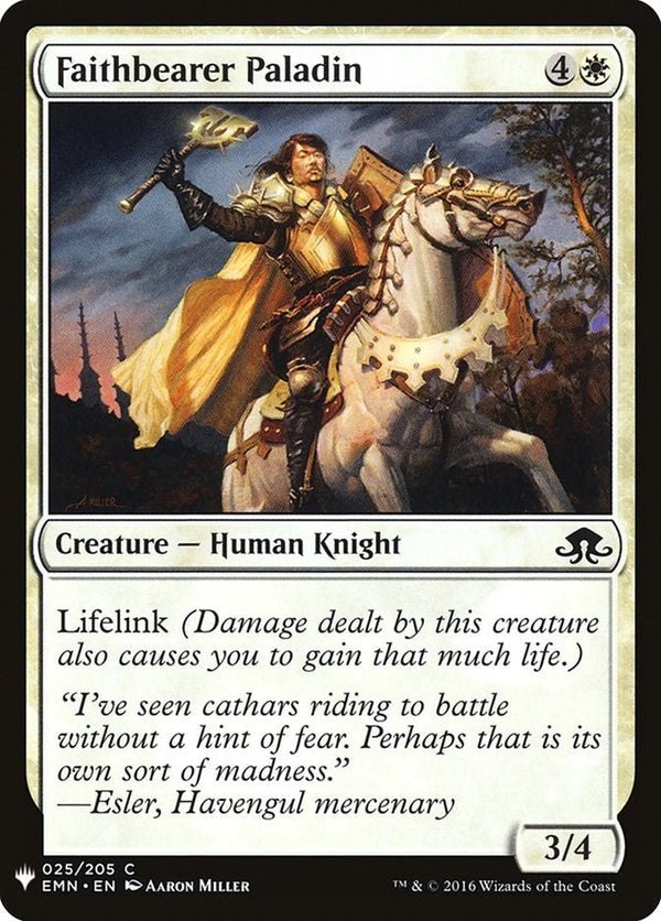 Faithbearer Paladin [LIST - 25] - Cartes Sportives Rive Sud