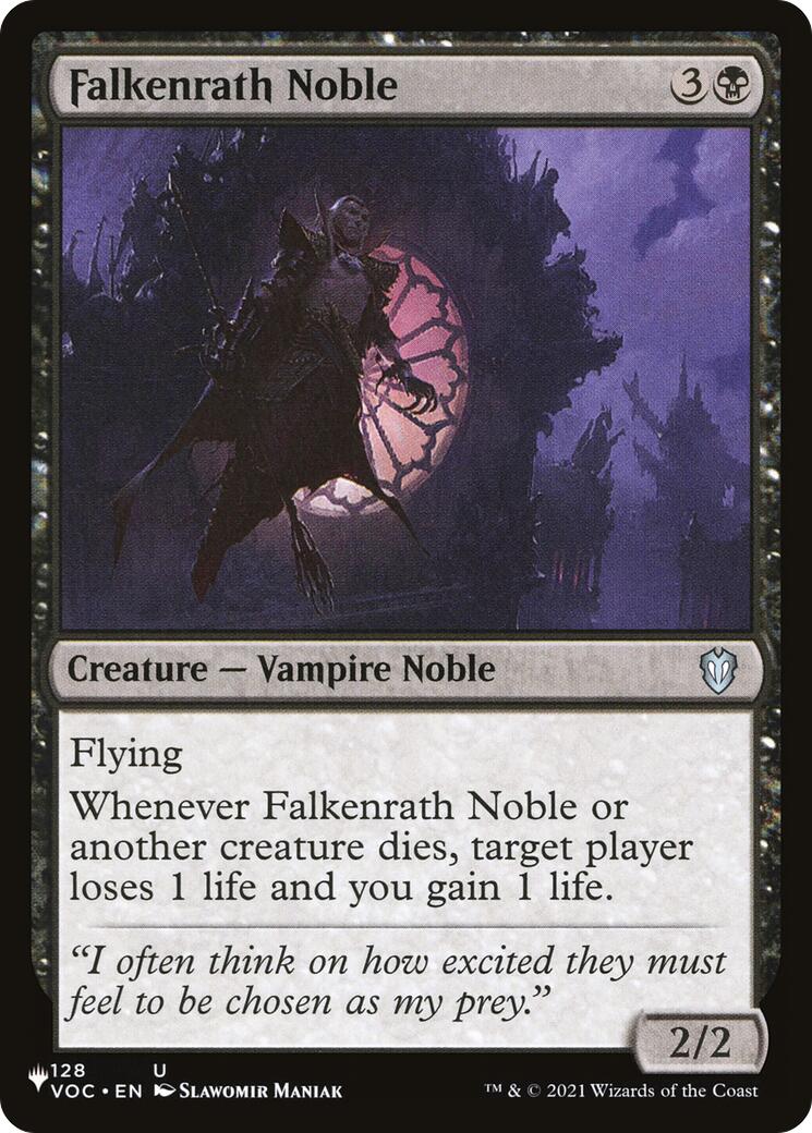 Falkenrath Noble [LIST - 128/038] - Cartes Sportives Rive Sud