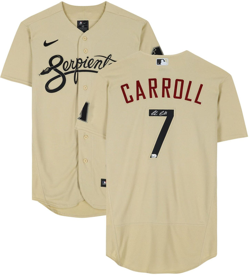 Fanatics Corbin Carroll Diamondbacks Serpientes Signed Jersey - Cartes Sportives Rive Sud