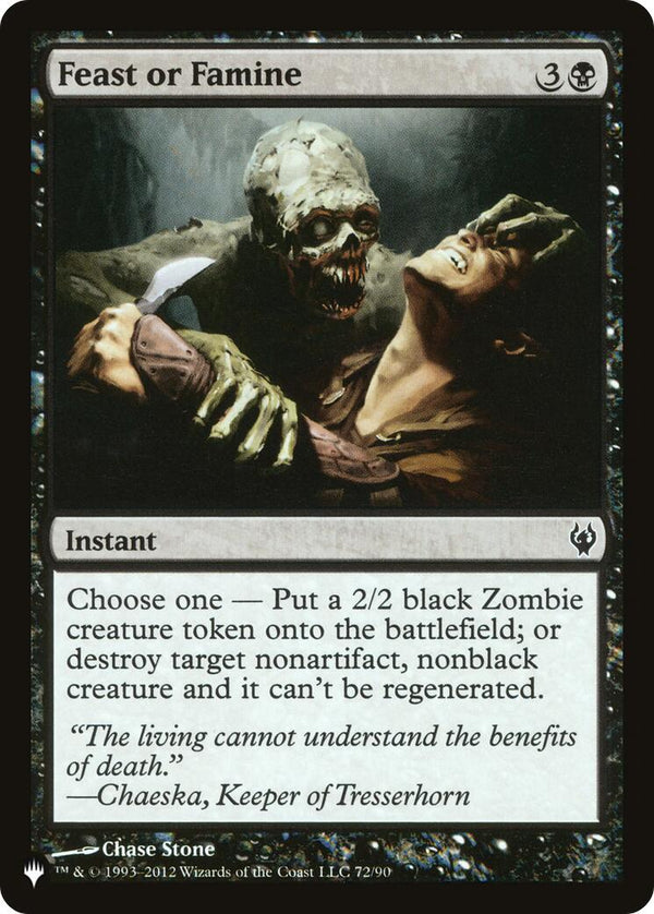 Feast or Famine [LIST - 72/90] - Cartes Sportives Rive Sud