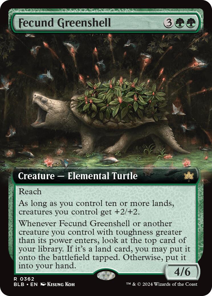 Fecund Greenshell (Extended Art) [BLB - 362] - Cartes Sportives Rive Sud