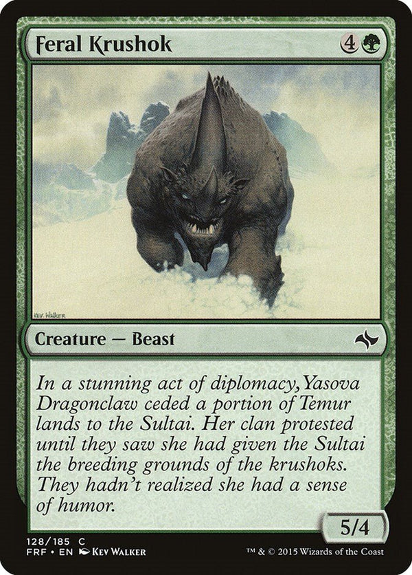 Feral Krushok [FRF - 128] - Cartes Sportives Rive Sud