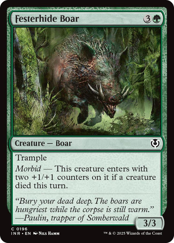 Festerhide Boar [INR - 196] - Cartes Sportives Rive Sud