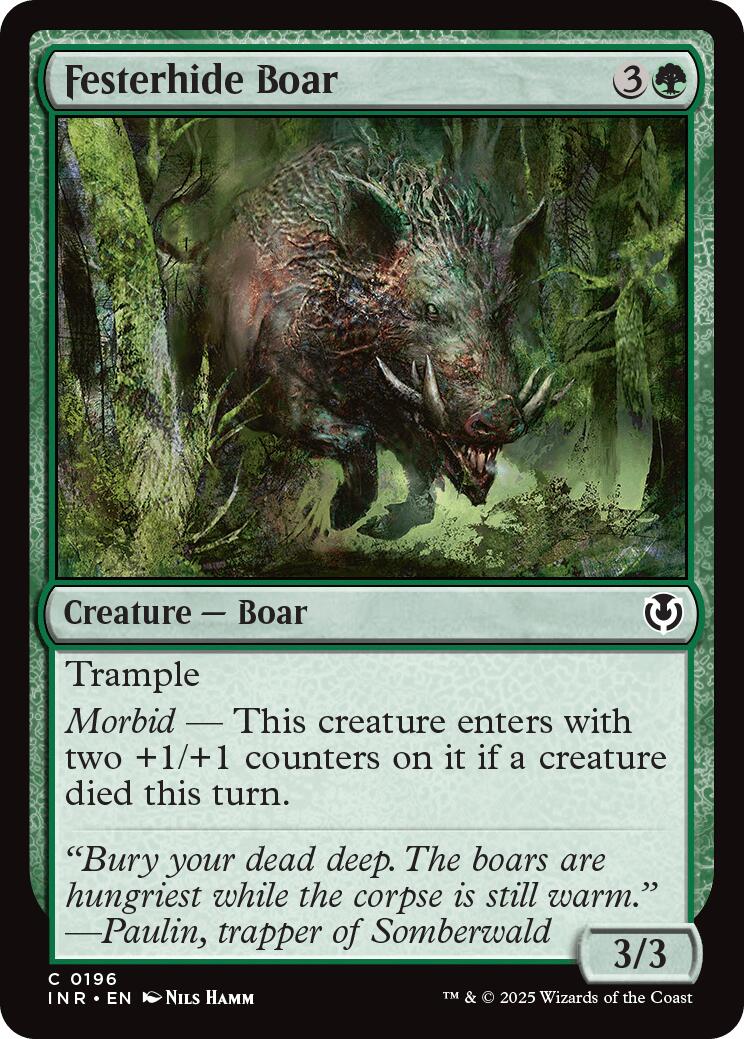 Festerhide Boar [INR - 196] - Cartes Sportives Rive Sud