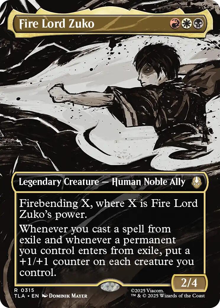 Fire Lord Zuko (Borderless) [TLA - 315] - Cartes Sportives Rive Sud