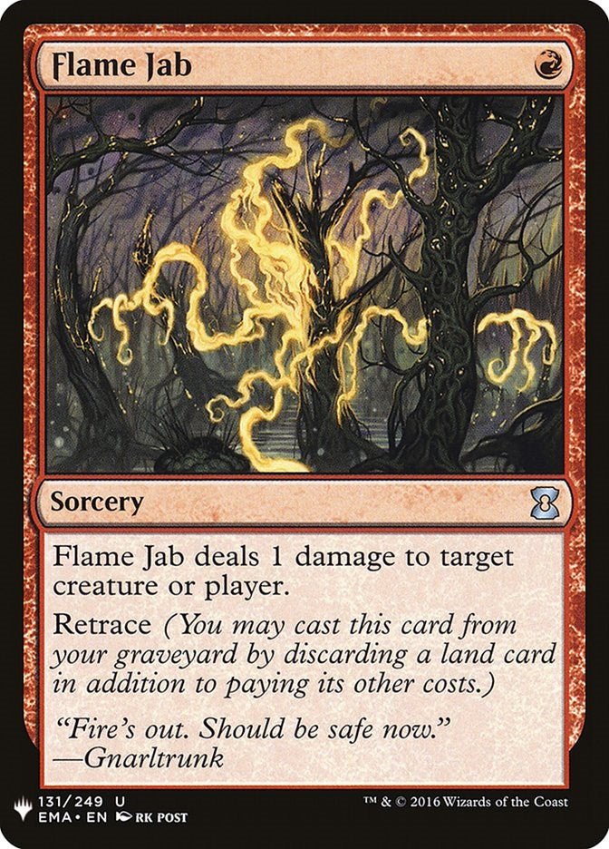 Flame Jab [LIST - 131] - Cartes Sportives Rive Sud