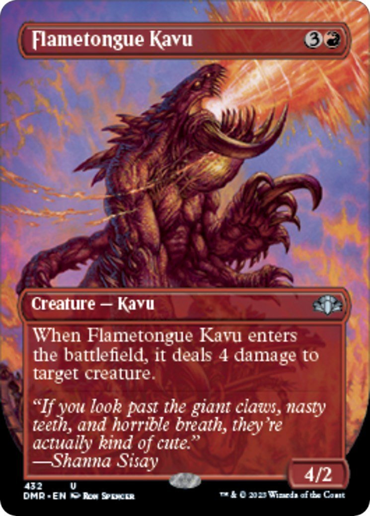 Flametongue Kavu (Borderless) [DMR - 432] - Cartes Sportives Rive Sud