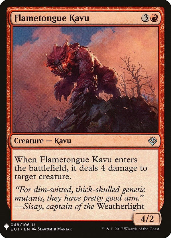 Flametongue Kavu [LIST - 48] - Cartes Sportives Rive Sud