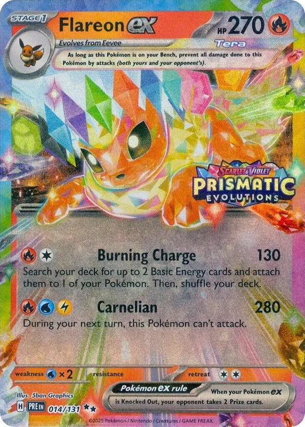 Flareon ex - 014/131 (Prismatic Evolutions Stamp) [MCAP - 014/131] - Cartes Sportives Rive Sud