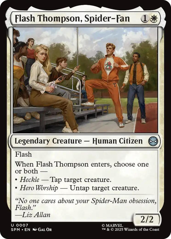 Flash Thompson, Spider - Fan [SPM - 7] - Cartes Sportives Rive Sud