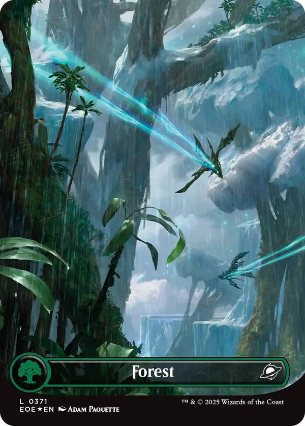 Forest (0371) (Borderless) (Galaxy Foil) [EOE - 371] - Cartes Sportives Rive Sud