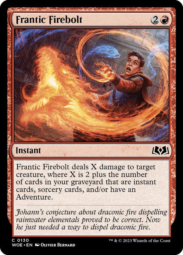 Frantic Firebolt [WOE - 130] - Cartes Sportives Rive Sud