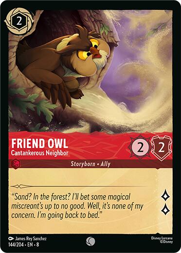 Friend Owl - Cantankerous Neighbor [8 - 144/204] - Cartes Sportives Rive Sud