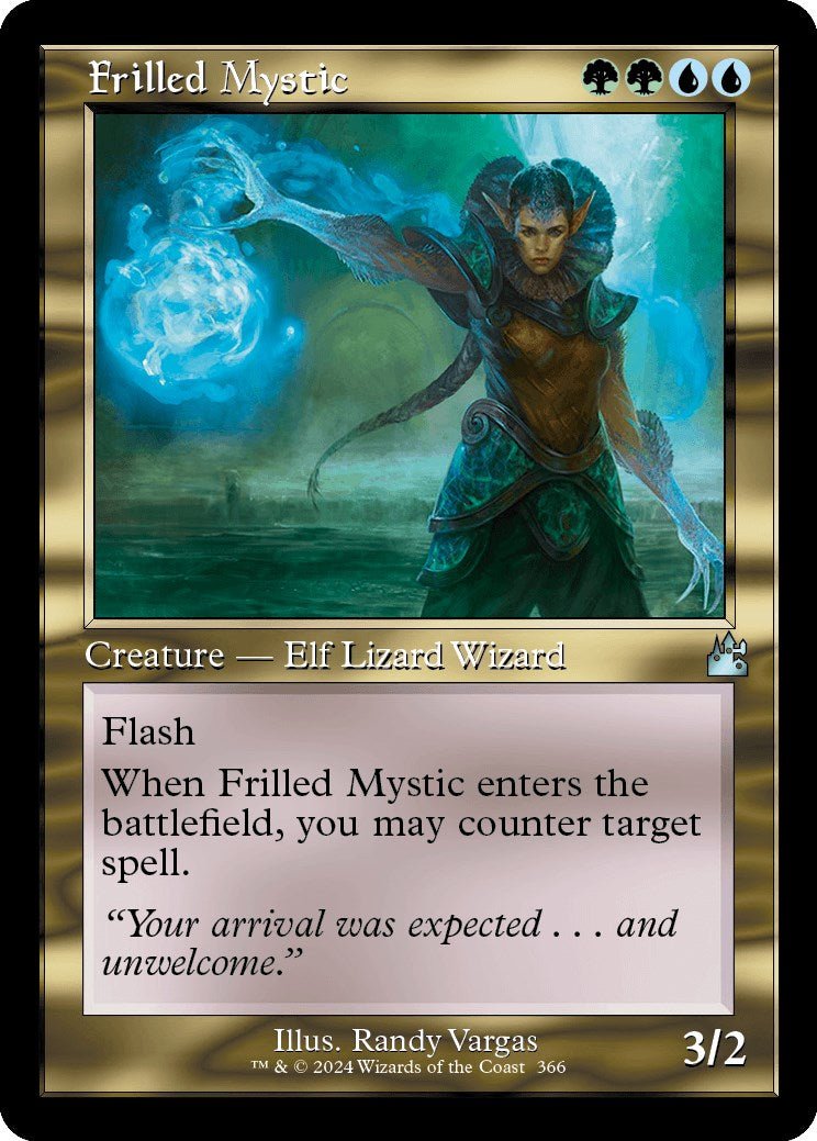 Frilled Mystic (Retro Frame) [RVR - 366] - Cartes Sportives Rive Sud