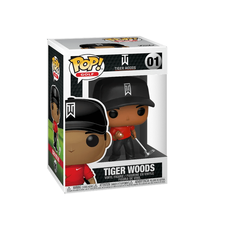 Funko Pop Tiger Woods Red Shirt 01 - Cartes Sportives Rive Sud