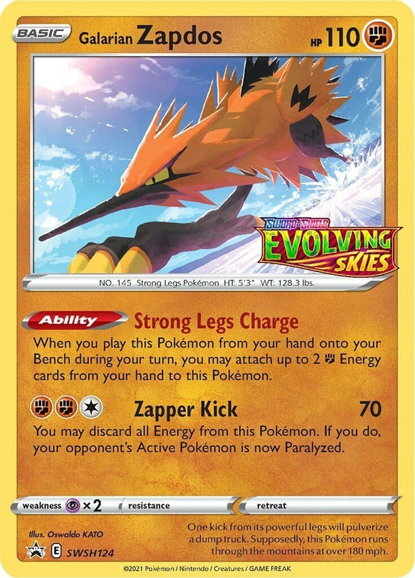 Galarian Zapdos - SWSH124 (Prerelease) [SWSD - SWSH124] - Cartes Sportives Rive Sud