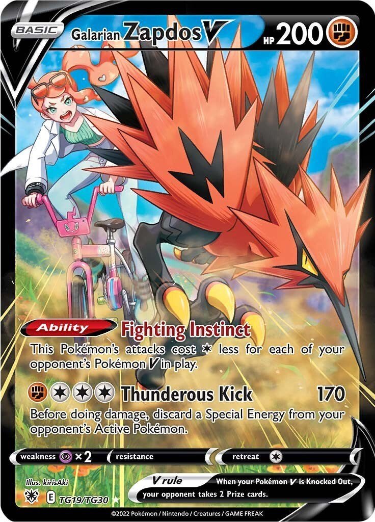 Galarian Zapdos V [SWSH10:TG - TG19/TG30] - Cartes Sportives Rive Sud