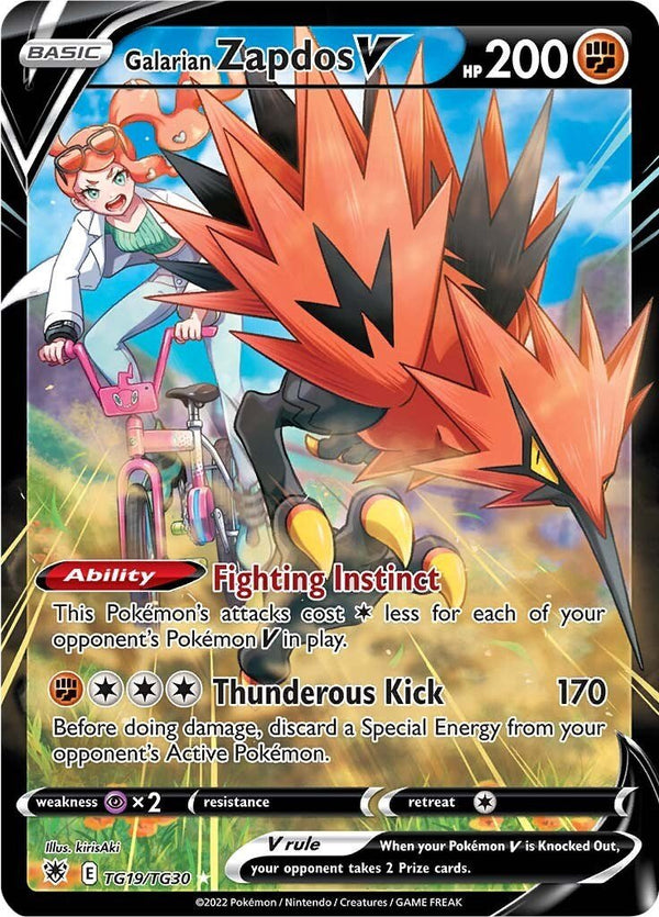 Galarian Zapdos V [SWSH10:TG - TG19/TG30] - Cartes Sportives Rive Sud
