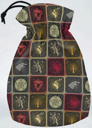 Game of Thrones Sigils Pattern Dice Pouch (Pre - Order) - Cartes Sportives Rive Sud