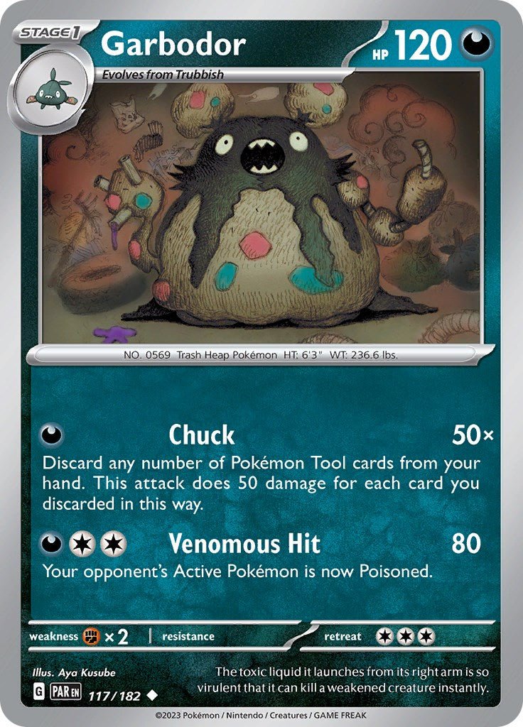 Garbodor - 117/182 [PAR - 117] - Cartes Sportives Rive Sud