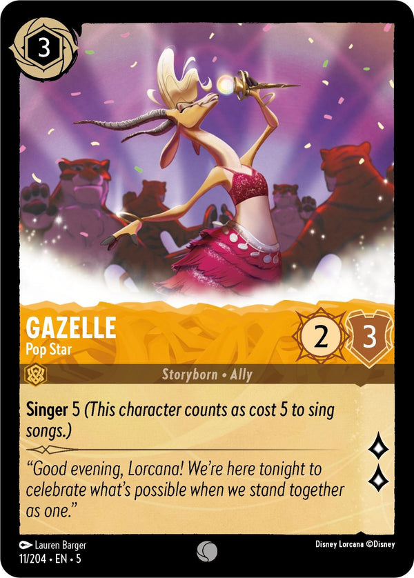 Gazelle - Pop Star [5 - 11/204] - Cartes Sportives Rive Sud