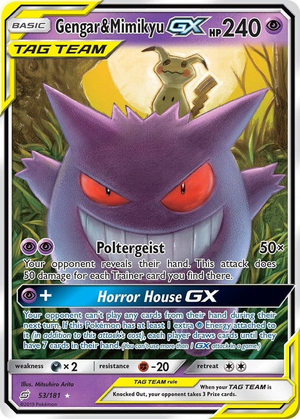 Gengar & Mimikyu GX [SM9 - 053] - Cartes Sportives Rive Sud