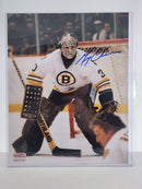 Gerry Cheevers Picture Autographed Authenticated 8X10 - Cartes Sportives Rive Sud