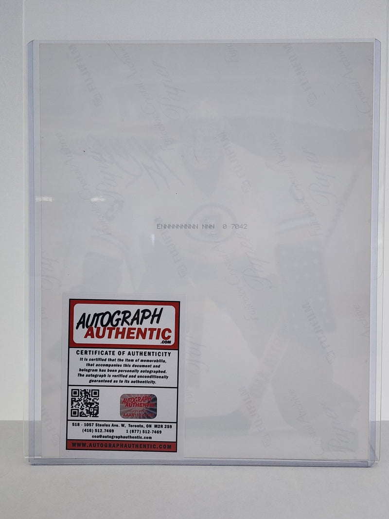 Gerry Cheevers Picture Autographed Authenticated 8X10 - Cartes Sportives Rive Sud