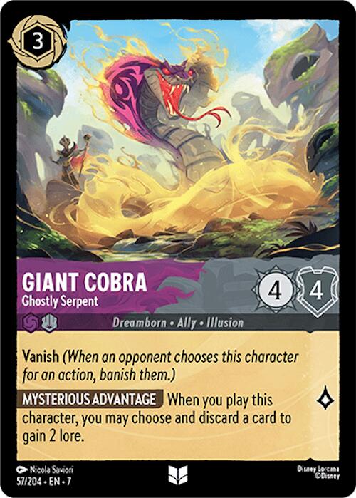 Giant Cobra - Ghostly Serpent [7 - 57/204] - Cartes Sportives Rive Sud