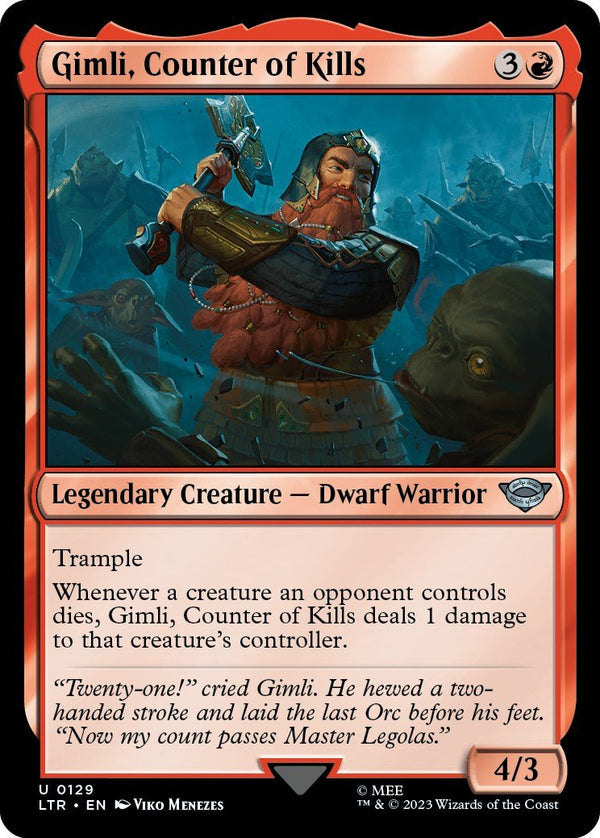 Gimli, Counter of Kills [LTR - 129] - Cartes Sportives Rive Sud
