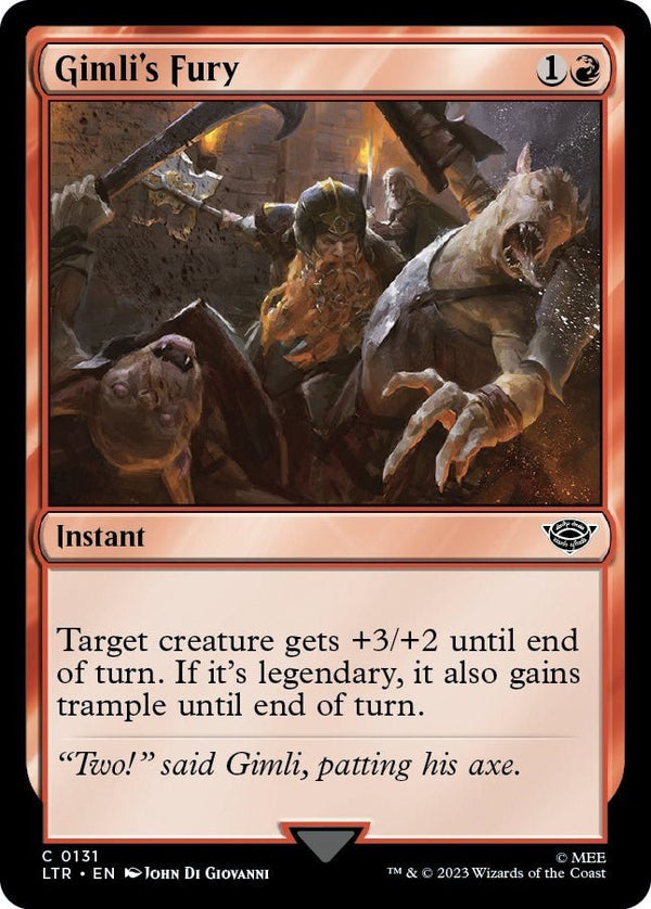 Gimli's Fury [LTR - 131] - Cartes Sportives Rive Sud