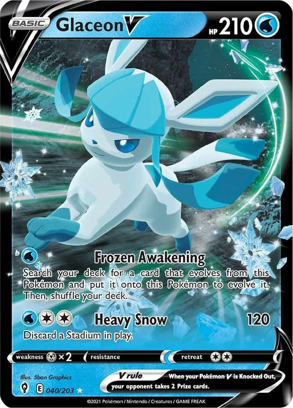 Glaceon V [SWSH07 - 040/203] - Cartes Sportives Rive Sud